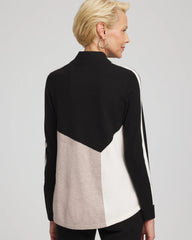 Chico's Women | Zenergy® Luxe Colorblock Half-Zip Pullover SOFT TAUPE HEATHER