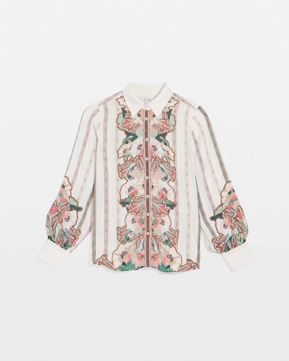 Chico's Women | Silky Classic-Fit Shirt ECRU