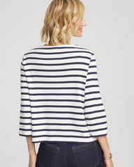 Chico's Women | Bateau Neck Stripe Top ECRU