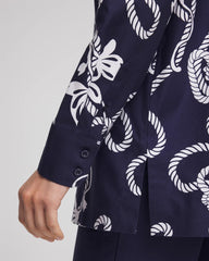 Chico's Women | No Iron™ Rope Print Tunic PASSPORT BLUE