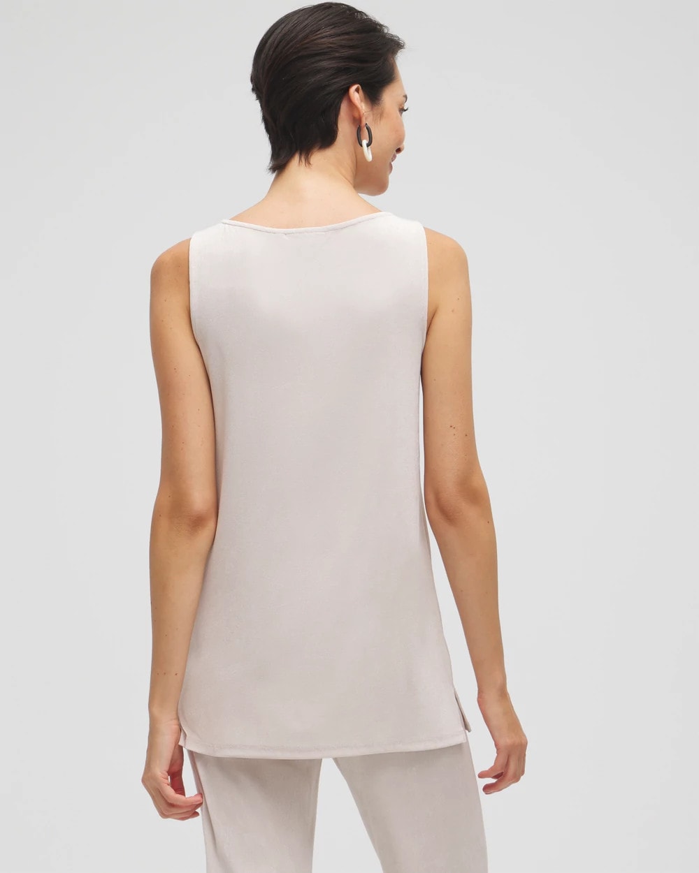 Chico's Women | Travelers™ Classic Side-Slit Tank SMOKEY TAUPE
