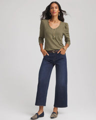 Chico's Women | Slub Puff-Sleeve Tee NETTLE LEAF