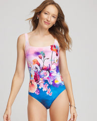 Chico's Women | Gottex Under The Sea Square Neck One Piece MULTI PRINT