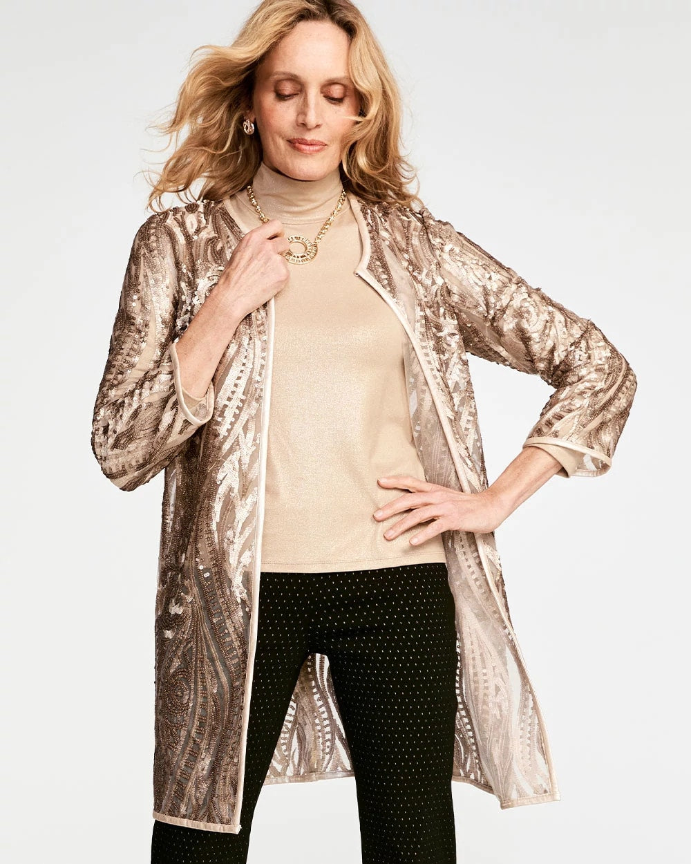 Travelers™ Collection Champagne Sequins Jacket