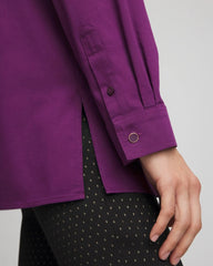 Chico's Women | No Iron™ Novelty Button Tunic PURPLE ROYALE