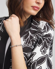 Chico's Women | Silver-tone Medium Bead Stretch Bracelet SILVER