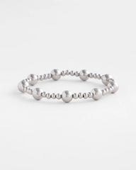 Chico's Women | Silver-tone Medium Bead Stretch Bracelet SILVER
