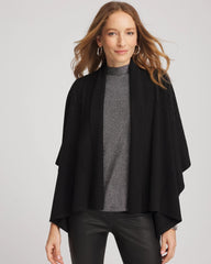 Chico's Women | Embellished Shawl Collar Ruana BLACK