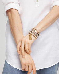 Chico's Women | Silver-tone Medium Bead Stretch Bracelet