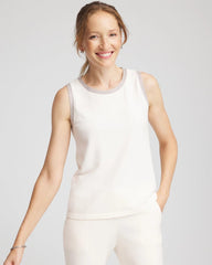 Chico's Women | Zenergy® Luxe Metallic Trim Tank ENGLISH CREAM
