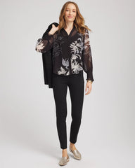 Chico's Women | Georgette Flow Print Blouse BLACK