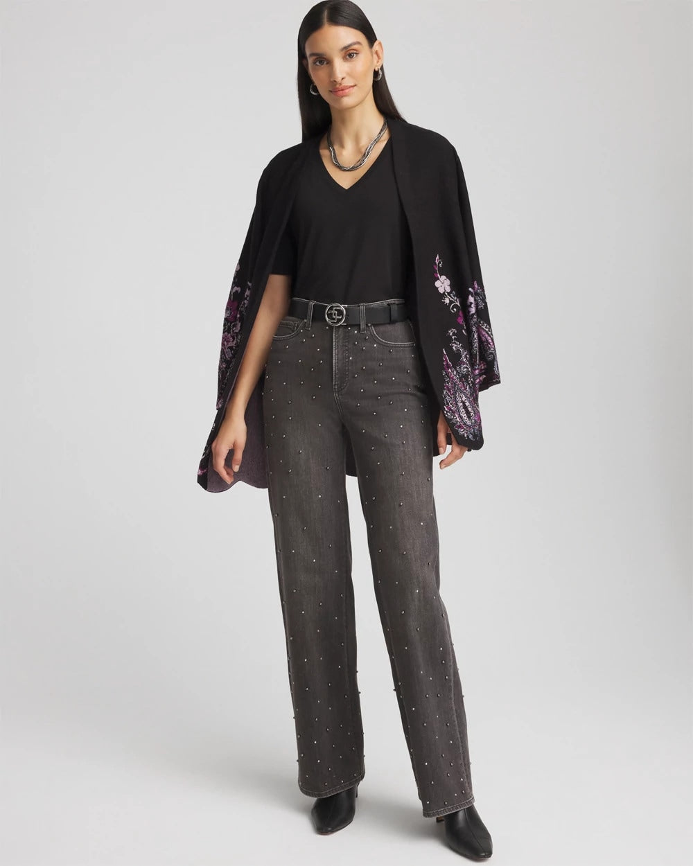 Chico's Women | Perfect Elbow Sleeve Tee BLACK
