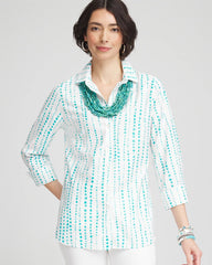 Chico's Women | No Iron™ Sateen Bubble Print Shirt SEASPRAY