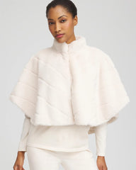 Chico's Women | Faux Fur Funnelneck Capelet ENGLISH CREAM