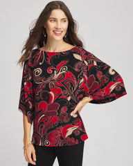 Chico's Women | Travelers™ Kimono Sleeve Party Top RED ALLURE