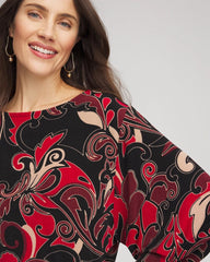 Chico's Women | Travelers™ Kimono Sleeve Party Top RED ALLURE