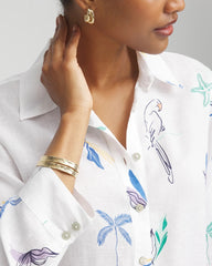 Chico's Women | No Iron™ Island Linen Shirt OPTIC WHITE