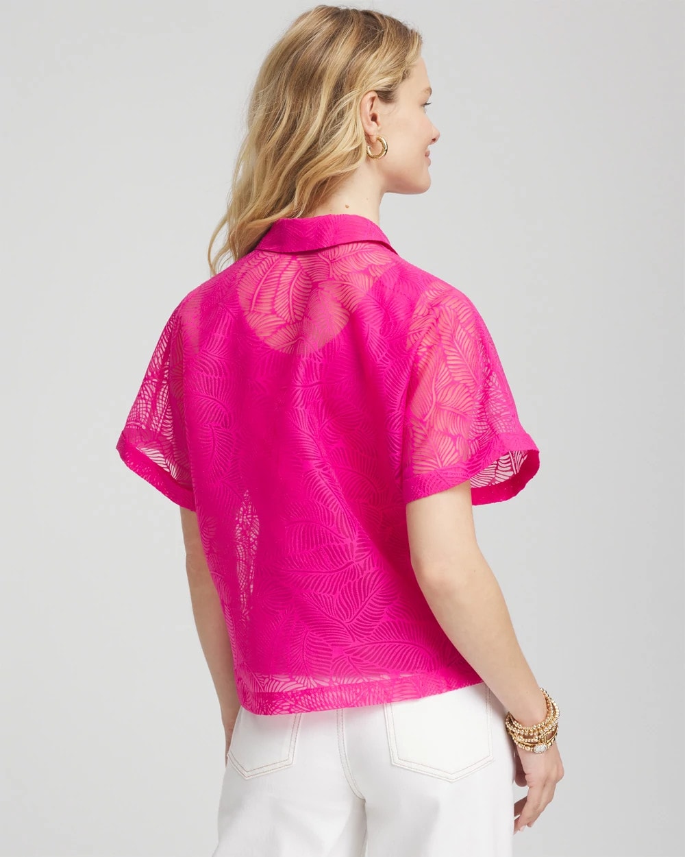 Chico's Women | Deco Burnout Shirt CRUSHED BERRIES