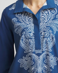 Chico's Women | No Iron™ Paisley Buttonback Tunic SEAPORT