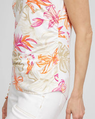 Chico's Women | Touch of Cool™ Tropical Floral Dolman Tee ALABASTER