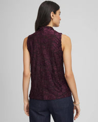 Chico's Women | Burnout Mockneck Tank NIGHT BLOOM