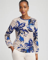 Chico's Women | Zenergy® Soft Animal Print Top SMOKEY TAUPE
