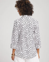 Chico's Women | No Iron™ Polka Dot  Shirt OPTIC WHITE