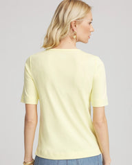 Chico's Women | Classic Fit Pima Cotton Tee BRIGHT YELLOW