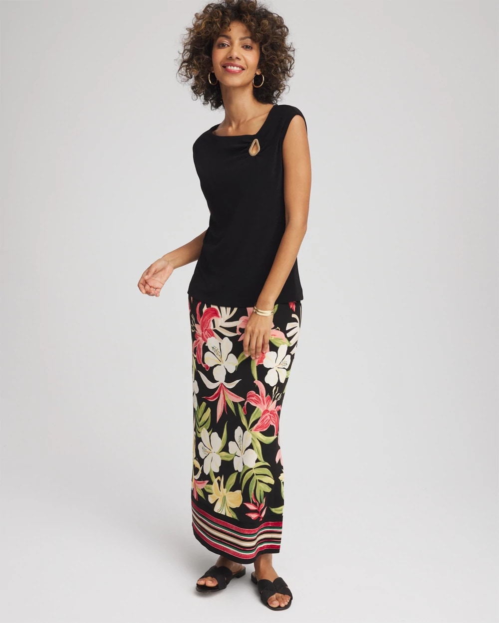 Chico's Women | Travelers™ Asymmetrical Top TRAVELERS BLACK