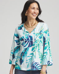 Chico's Women | Tie-Front Forward Seam Top PARADISO BLUE