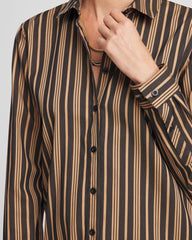 Chico's Women | No Iron™ Stripe Tunic CAMEL/BLACK