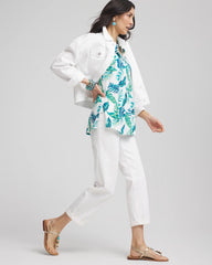 Chico's Women | Island Slub Sleeveless Collared Tunic ALABASTER