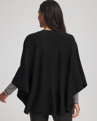 Chico's Women | Crepe Open-Front Ruana BLACK