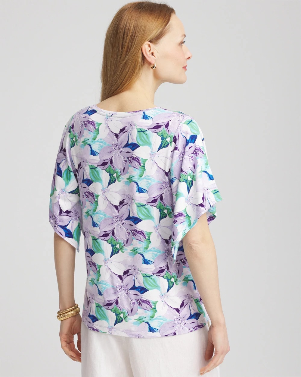 Touch of Cool™ Lily Handkerchief-Sleeve V-Neck Tee