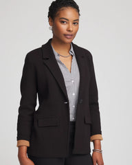 Chico's Women | Single-Breasted Sweater Blazer BLACK