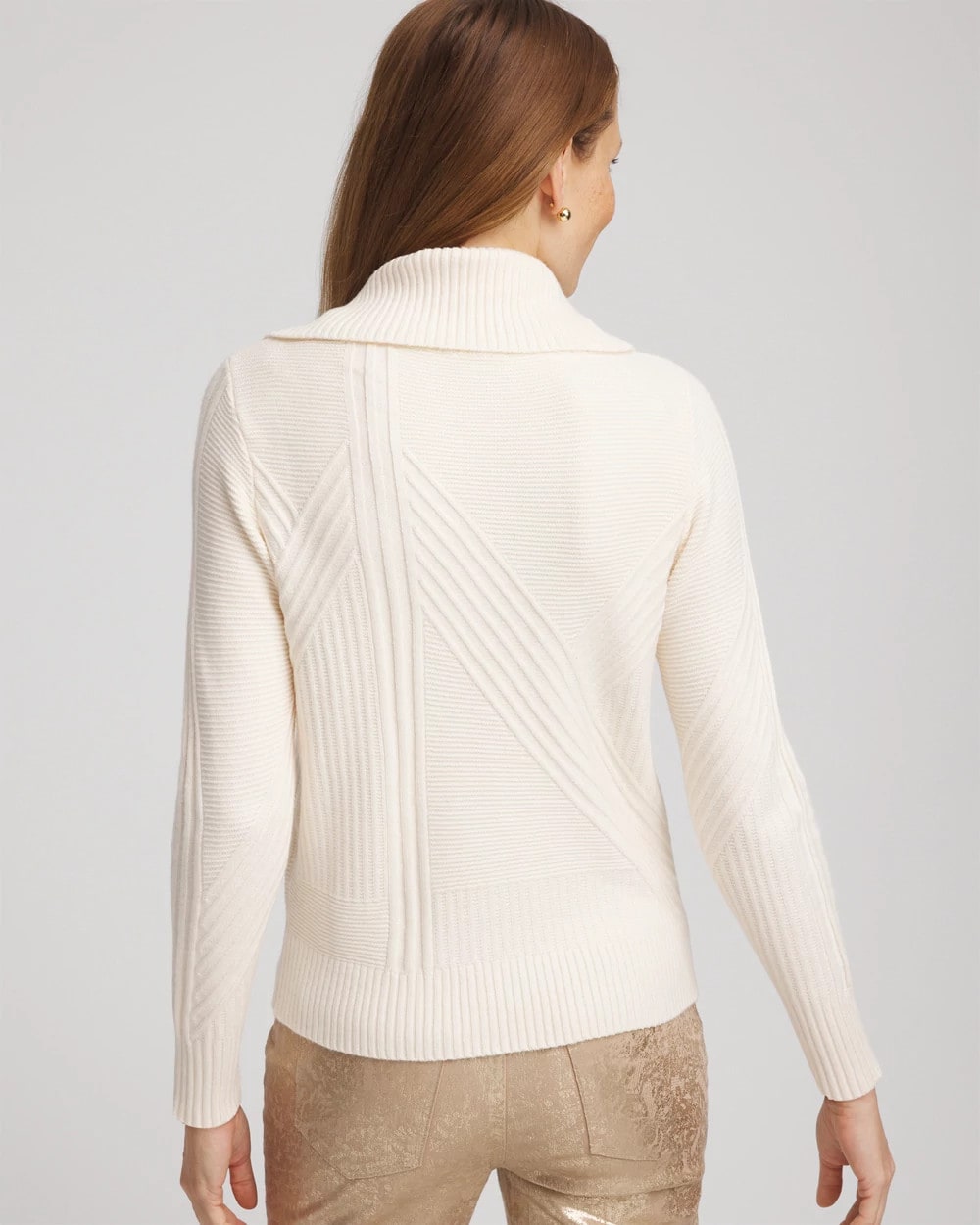 Chico's Women | Ribbed Cowlneck Sweater ENGLISH CREAM