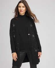 Chico's Women | Rhinestone Embellished Cardigan BLACK