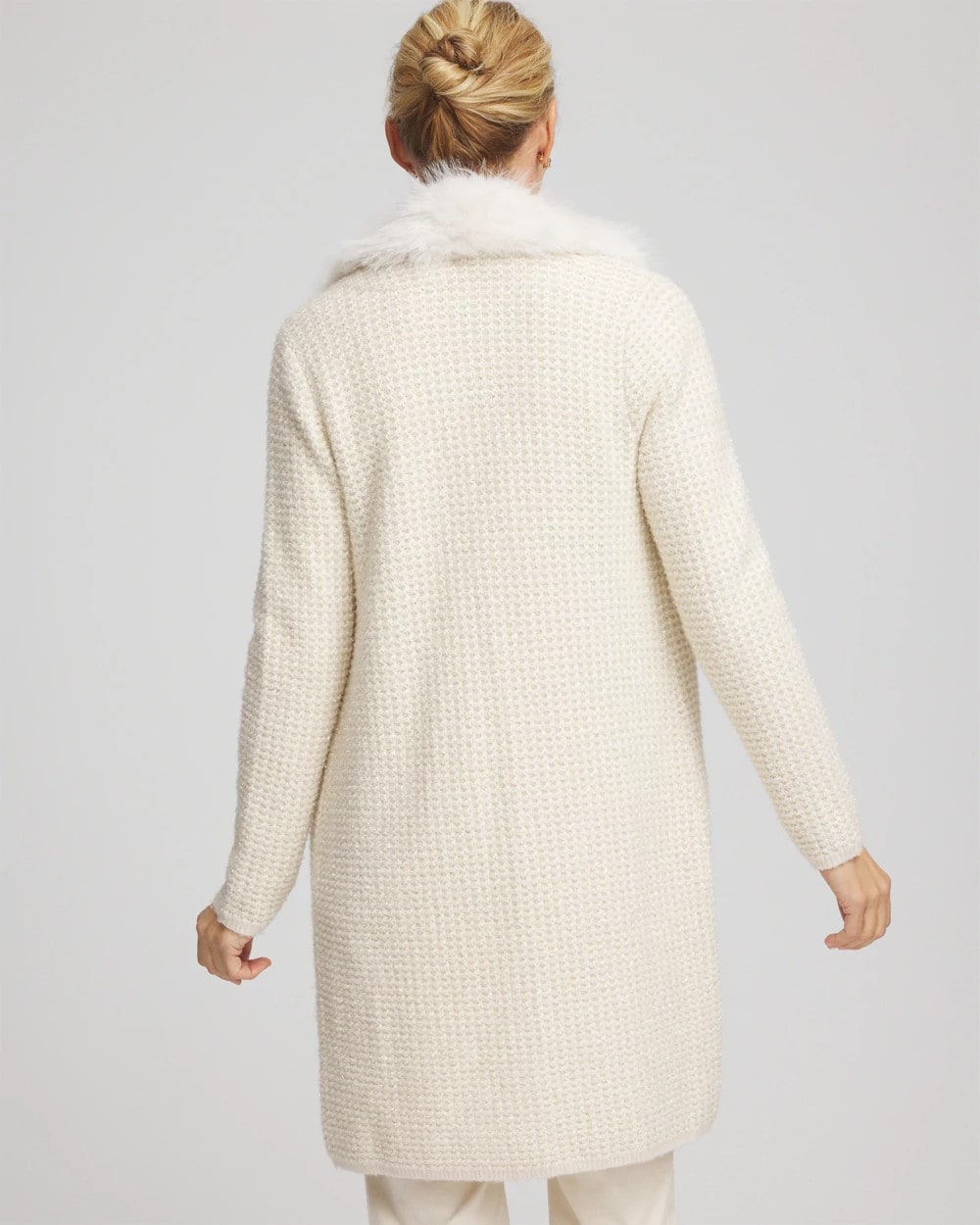 Chico's Women | Fur Trim Cardigan ENGLISH CREAM