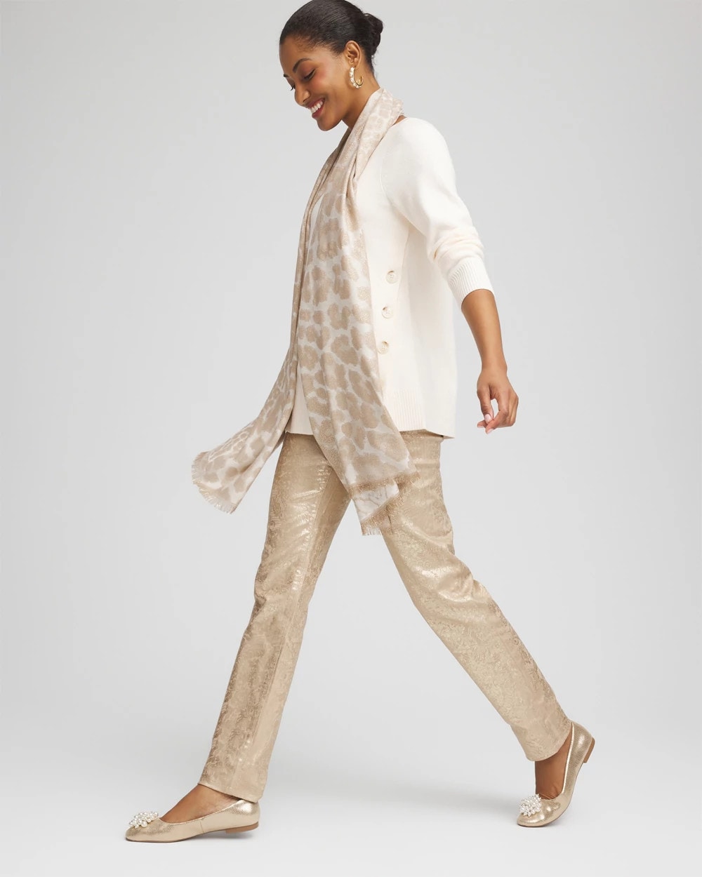 Chico's Women | Button Tunic Sweater ENGLISH CREAM