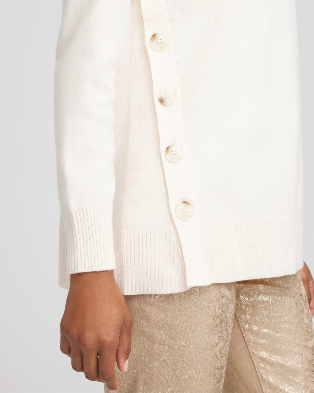Chico's Women | Button Tunic Sweater ENGLISH CREAM
