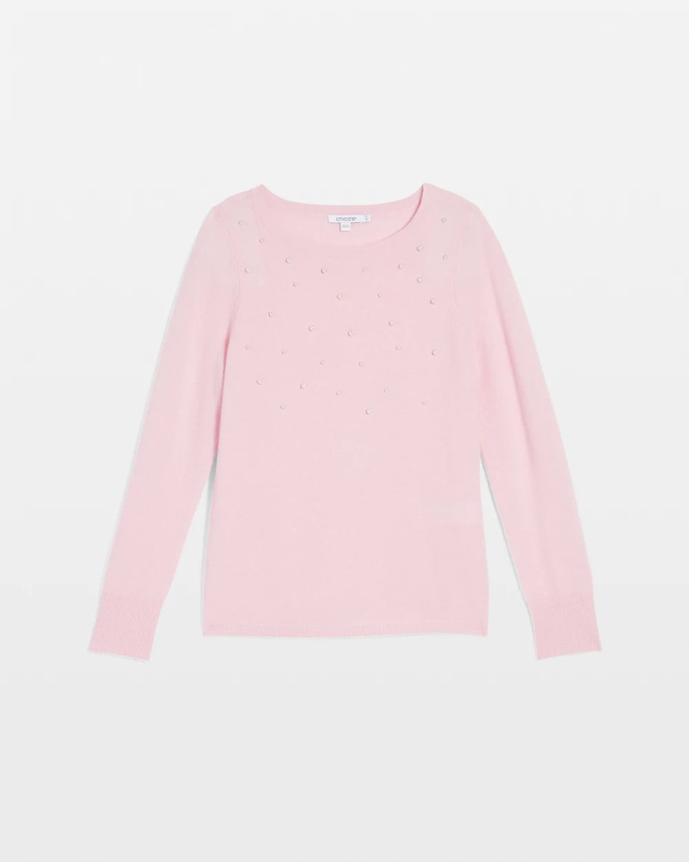 Chico's Women | Embellished Cashmere Pullover Sweater BLUSHED