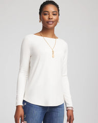 Chico's Women | Ella Bateau Pullover Sweater ECRU
