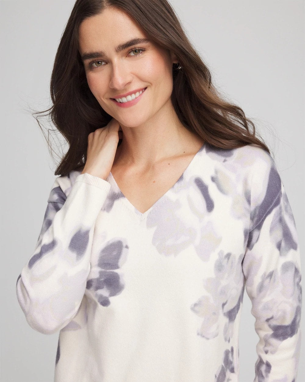 Chico's Women | Printed V-Neck Sweater MULTI