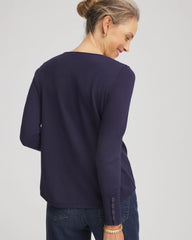 Chico's Women | Ella V-Neck Pullover Sweater PASSPORT BLUE