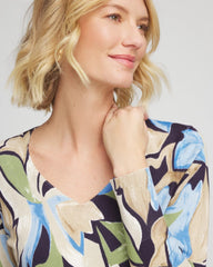 Chico's Women | Ella Bloom V-Neck Pullover Sweater PASSPORT BLUE