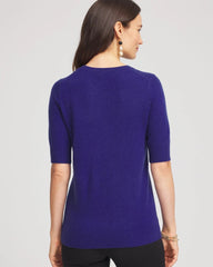 Chico's Women | Crewneck Cashmere Pullover Sweater COBALT