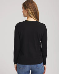 Chico's Women | Crewneck Cashmere Pullover Sweater BLACK