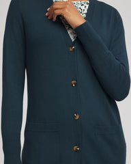 Chico's Women | Ella Pocketed Cardigan Sweater TEAL SHADOW