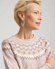 Chico's Women | Fair Isle Sweater BIRCH BARK