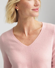Chico's Women | Relaxed V-Neck Cashmere Sweater BLUSHED